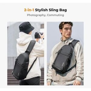 K&F Concept Alpha Camera Sling Bag Black Photography Commuter Crossbody NWT